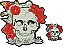 Patch Caveira Floral Conjunto 25x25 cm e 9x9 cm - Imagem 1