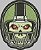Patch Caveira Capacete 09x09 cm - Imagem 1