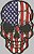 Patch Caveira Americana 10x08 cm - Imagem 1