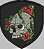Patch Caveira com Rosas 10x07 cm - Imagem 1