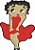 Patch Betty Boop 10X06 cm - Imagem 1