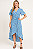 Vestido longo traspassado estampado - Imagem 2