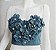 Cropped tomara que caia - Jeans Floral - Imagem 1