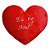 Almofada Coração Vermelho com Bordado Eu Te Amo Fofo P 30cm - Imagem 1