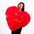 Almofada Coração Vermelho com Bordado Eu Te Amo Fofo GG 75cm - Imagem 3