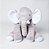 Elefante 50cm - Cinza Com Branco - Imagem 1