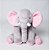 Elefante 50cm - Cinza Com Rosa - Imagem 1