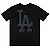 Tshirt New Era Regular MLB Los Angeles Dodgers Back to Black - Preto - Imagem 1