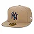 Boné 59FIFTY Aba Reta MLB New York Yankees - Bege - Imagem 1