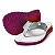 Chinelo Kenner Rakka - Branco/Rosa/Vermelho - Imagem 1