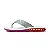 Chinelo Kenner Rakka - Branco/Rosa/Vermelho - Imagem 2