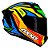 CAPACETE AXXIS DRAKEN TRACER GLOSS BLACK/ORANGE/BLUE 58/M - Imagem 2