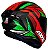 CAPACETE AXXIS DRAKEN TRACER MATT BLACK/RED/GREEN 60/L - Imagem 3