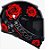 CAPACETE AXXIS EAGLE FLOWERS NEW GLOSS BLACK/RED 58/M - Imagem 3