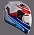 CAPACETE EBF EOX FROST BRANCO/AZUL 60 - Imagem 1