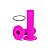 MANOPLA BIKER DIAMOND GRIP ROSA NEON - Imagem 1