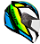 CAPACETE EBF SPARK MIXED BLUE PRETO/VERDE 58 - Imagem 1