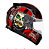 CAPACETE EBF EOX SKULL PTO/VERMELHO 60 - Imagem 1