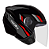 CAPACETE EBF SPARK JET STING PT/CHUMBO 56 - Imagem 1