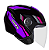 CAPACETE EBF SPARK JET STING PT/LILAS 56 - Imagem 1