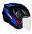 CAPACETE EBF SPARK JET STING PT/AZUL 58 - Imagem 1