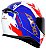 CAPACETE AXXIS EAGLE DIAGON GLOSS WHITE/BLUE/RED 58/M - Imagem 2
