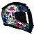 CAPACETE AXXIS EAGLE SKULL GLOSS BLACK/BLUE 56/S - Imagem 2