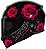 CAPACETE AXXIS EAGLE FLOWERS MATT BLACK/PINK 58/M - Imagem 1