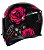 CAPACETE AXXIS EAGLE FLOWERS MATT BLACK/PINK 58/M - Imagem 2