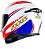 CAPACETE AXXIS EAGLE HYBRID GLOSS WHITE/BLUE/RED 58/M - Imagem 3