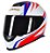 CAPACETE AXXIS EAGLE HYBRID GLOSS WHITE/BLUE/RED 58/M - Imagem 2