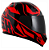 CAPACETE NORISK FF391 CUTTING BLK/RED 56/S - Imagem 2