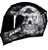 CAPACETE AXXIS EAGLE SKULL MATT BLACK/GREY 62/XL - Imagem 1