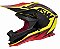 CAPACETE ASW FUSION BLAST PRETO AMARELO VERMELHO 62 EAN :1010125556671 - Imagem 1