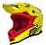 CAPACETE ASW FUSION SHARP AMARELO FLUOR VERMELHO 58  EAN :1010125456957 - Imagem 1