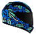 CAPACETE NORISK FF391 BED OF ROSES MATTE BLK/BLUE 58/M - Imagem 3