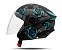 CAPACETE TORK NEW LIBERTY THREE FLOWERS AZ/PT FOSCO 58 - Imagem 1