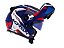 CAPACETE NORISK FF345 ROUTE SPEEDMAX MATTE BLUE/WHT/RED 58/M - Imagem 1