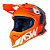 CAPACETE ASW FUSION 2.0 SEECKER LARANJA AZUL BRANCO 58  EAN  7908377105164 - Imagem 1