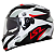 CAPACETE LS2 FF320 STREAM CROWN WHT/RED 60/L - Imagem 1
