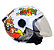 CAPACETE EBF SPARK JET COIOTE BRANCO 56 - Imagem 1