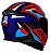 CAPACETE AXXIS EAGLE POWER GLOSS BLUE/RED/BLUE 58/M - Imagem 2
