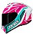 CAPACETE AXXIS DRAKEN TRACER GLOSS WHITE/TIFANY/PINK 56/S - Imagem 1