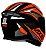 CAPACETE AXXIS EAGLE POWER GLOSS BLACK/ORANGE/GREY 60/L - Imagem 3