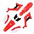 KIT PLASTICOS CRF 250F VERMELHO/BRANCO MODELO EVO (SEM ALETAS) - Imagem 1