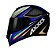 CAPACETE AXXIS EAGLE ITALY 2 MATT BLACK/GREY/BLUE 58/M - Imagem 1