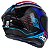 CAPACETE ASX DRAKEN COUGAR BRILHO PRETO/AZUL/VERMELHO 62/XL - Imagem 4