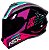 CAPACETE ASX DRAKEN COUGAR BRILHO PRETO/PINK/TIFFANY 56/S - Imagem 1