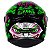 CAPACETE ASX DRAKEN JOKER BRILHO PRETO/VERDE/ROXO 58/M - Imagem 2