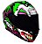 CAPACETE ASX DRAKEN JOKER BRILHO PRETO/VERDE/ROXO 58/M - Imagem 4